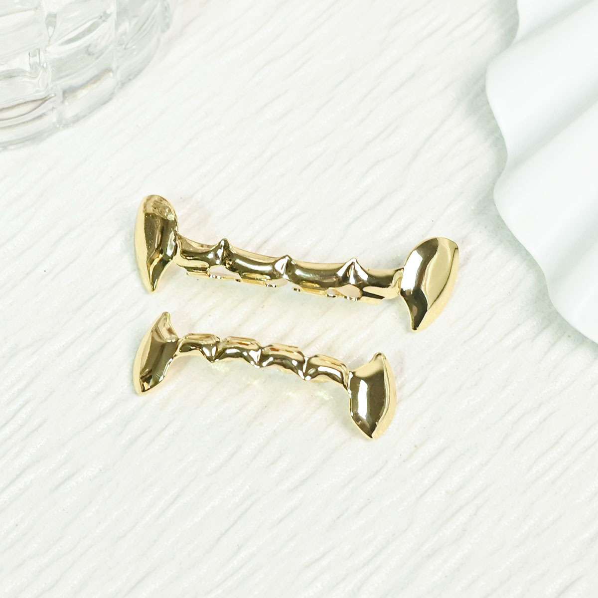 Gold plated vampire Grills Top & bottom full set teeth jewelry