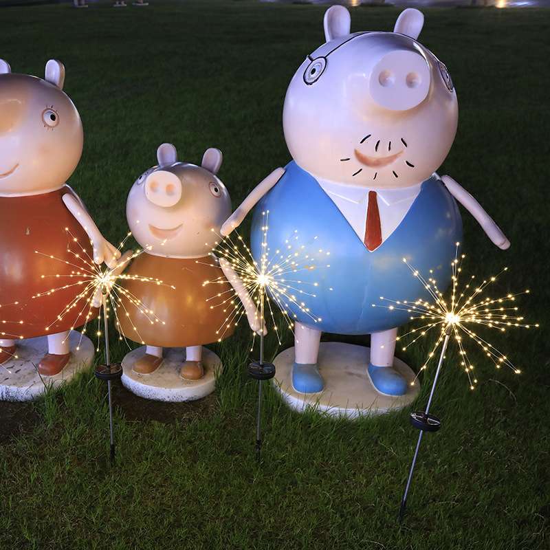 Solar Energy Plated Fireworks LED Gipsophila Copper Wire Flashing Light Outdoor Waterproof Lawn Courtyard Decorative Lantern