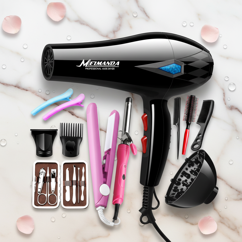Professional Hair dryer + Curler + comb set + Free gifts