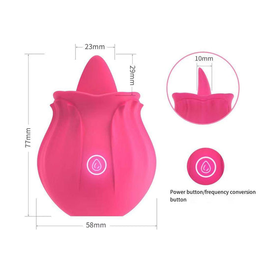 Touch of happiness Rose vibrator Tongue licker