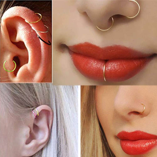 40pcs Gold Nose Ring Surgical grade  steel