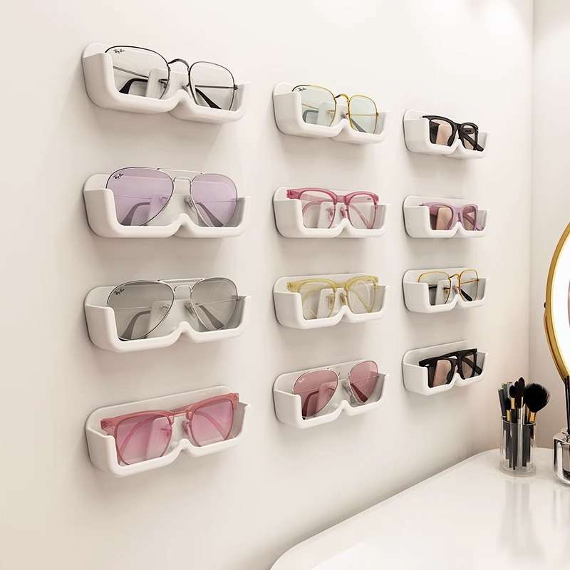 White Eye glasses wardrobe organizer or bed rack holder( color : white )