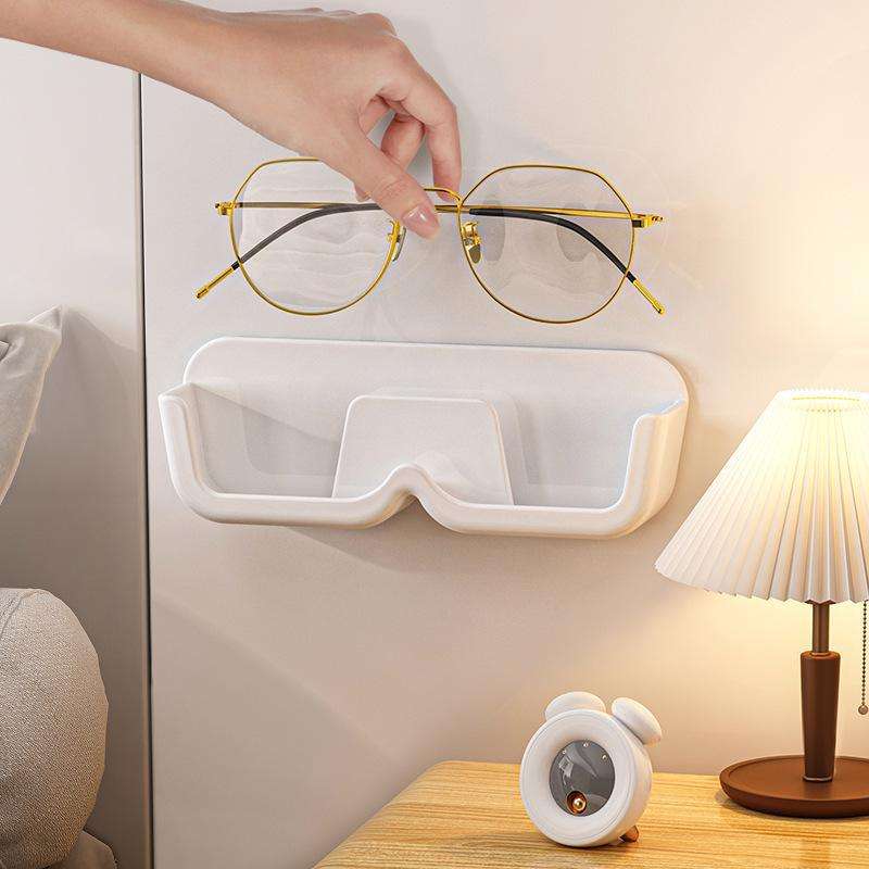 White Eye glasses wardrobe organizer or bed rack holder( color : white )