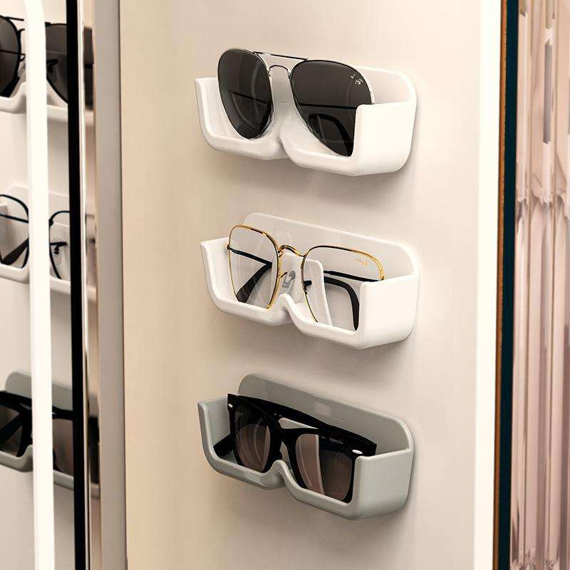 White Eye glasses wardrobe organizer or bed rack holder( color : white )