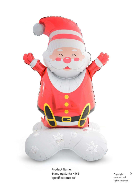 4 feet Big Father Christmas Standing Christmas Tree Foil Aluminum Balloon Party Decoration