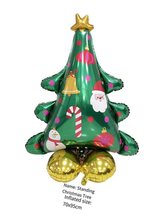 Christmas TREE 3 feet  Standing Christmas Tree Foil Aluminum Balloon Party Decoration