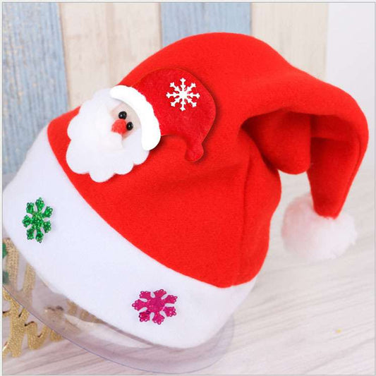 ADULT pattern random  Nonwoven Christmas Hat
