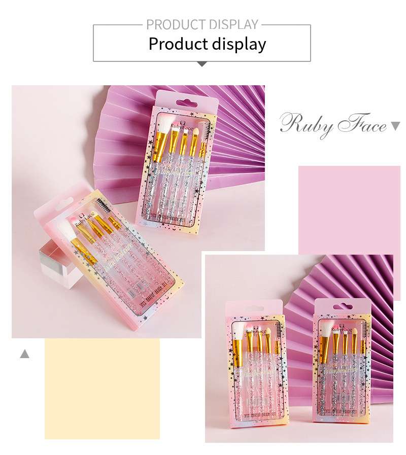 Ruby Face 5 PVC makeup brush set