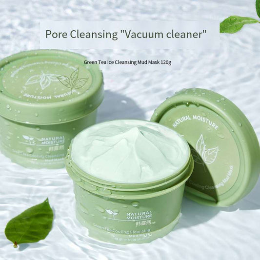 Green Tea cooling Mud Face Mask for pore tightening 120g great for Spa and Facial treatment