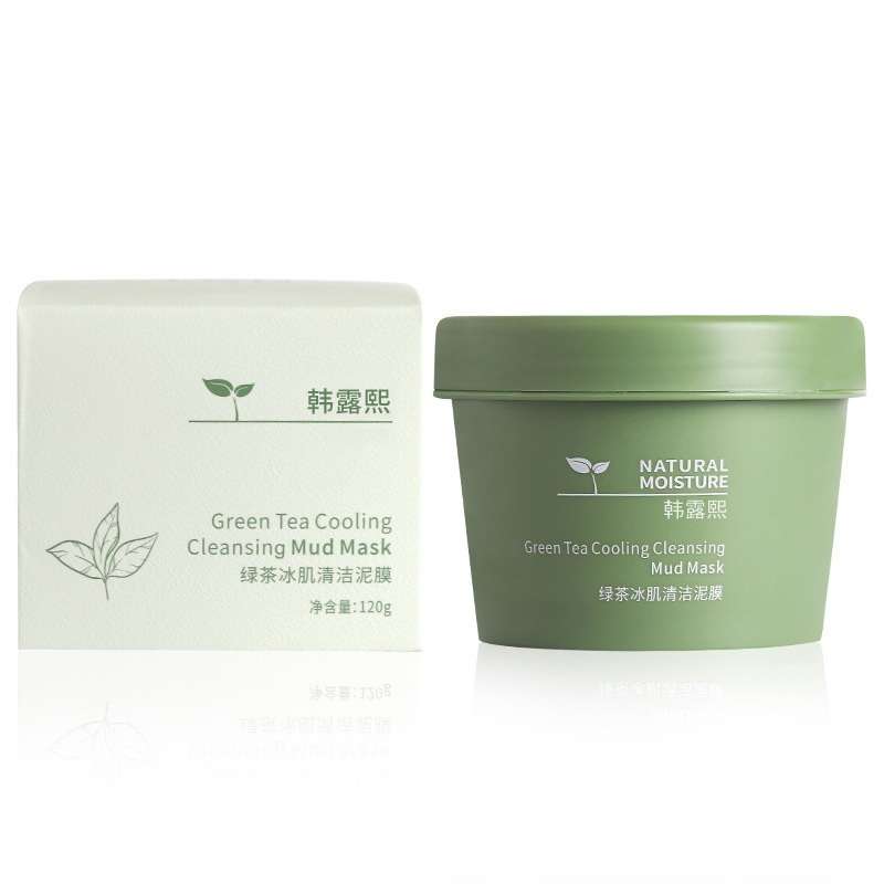 Green Tea cooling Mud Face Mask for pore tightening 120g great for Spa and Facial treatment