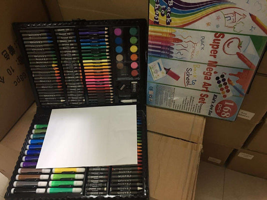 168pcs Watercolor Pen Painting Stationery Set for kids and children