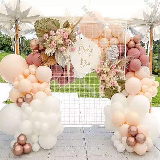 144 piece set  Birthday Party Wedding Decoration Vintage Balloon Chain Set with free gift
