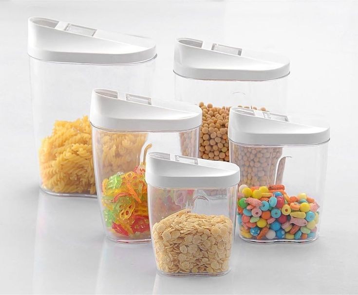 5pcs Small  Acrylic cereal dispenser set