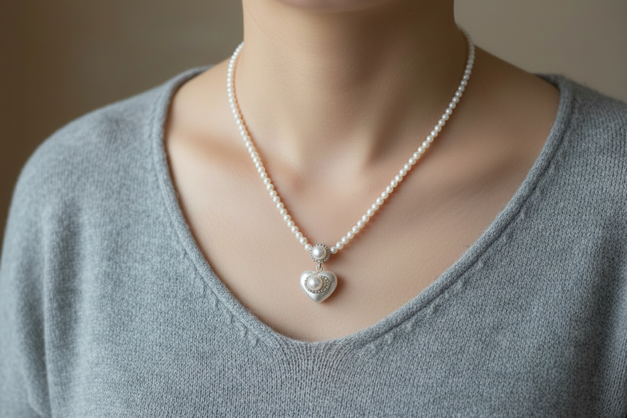 Channel pearl necklace