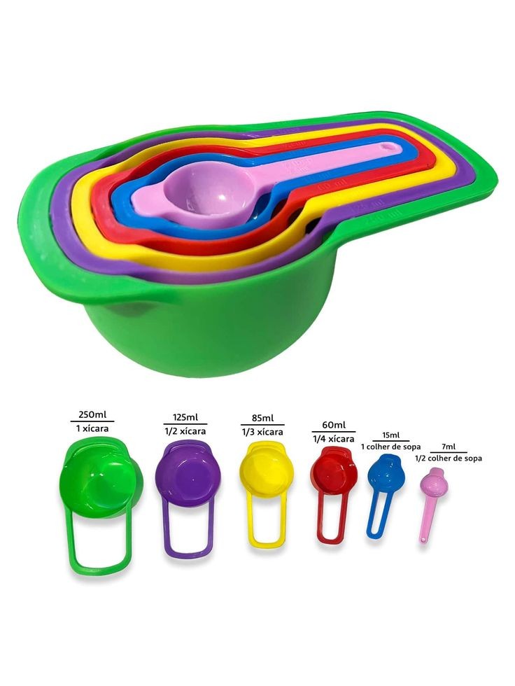 Measuring cup 250ml,125ml,85ml,60ml,15ml,7ml