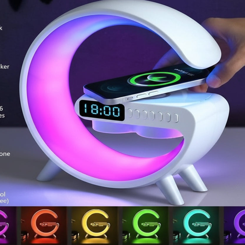 Led wireless phone charging Bluetooth speakers with radio and RGB Light