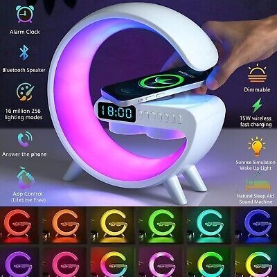 Led wireless phone charging Bluetooth speakers with radio and RGB Light