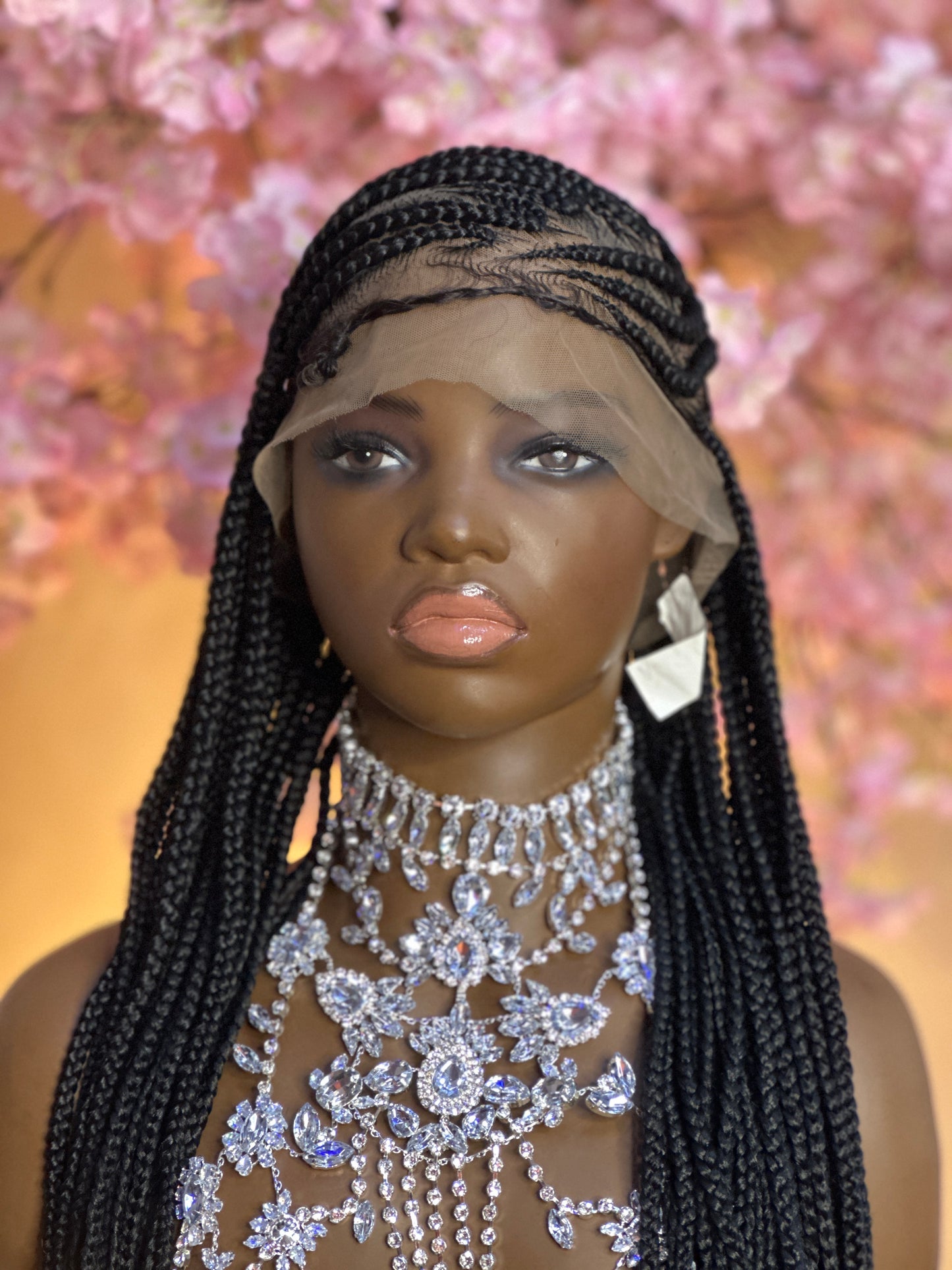 0028 full Lace Braided Wig Glueless wig