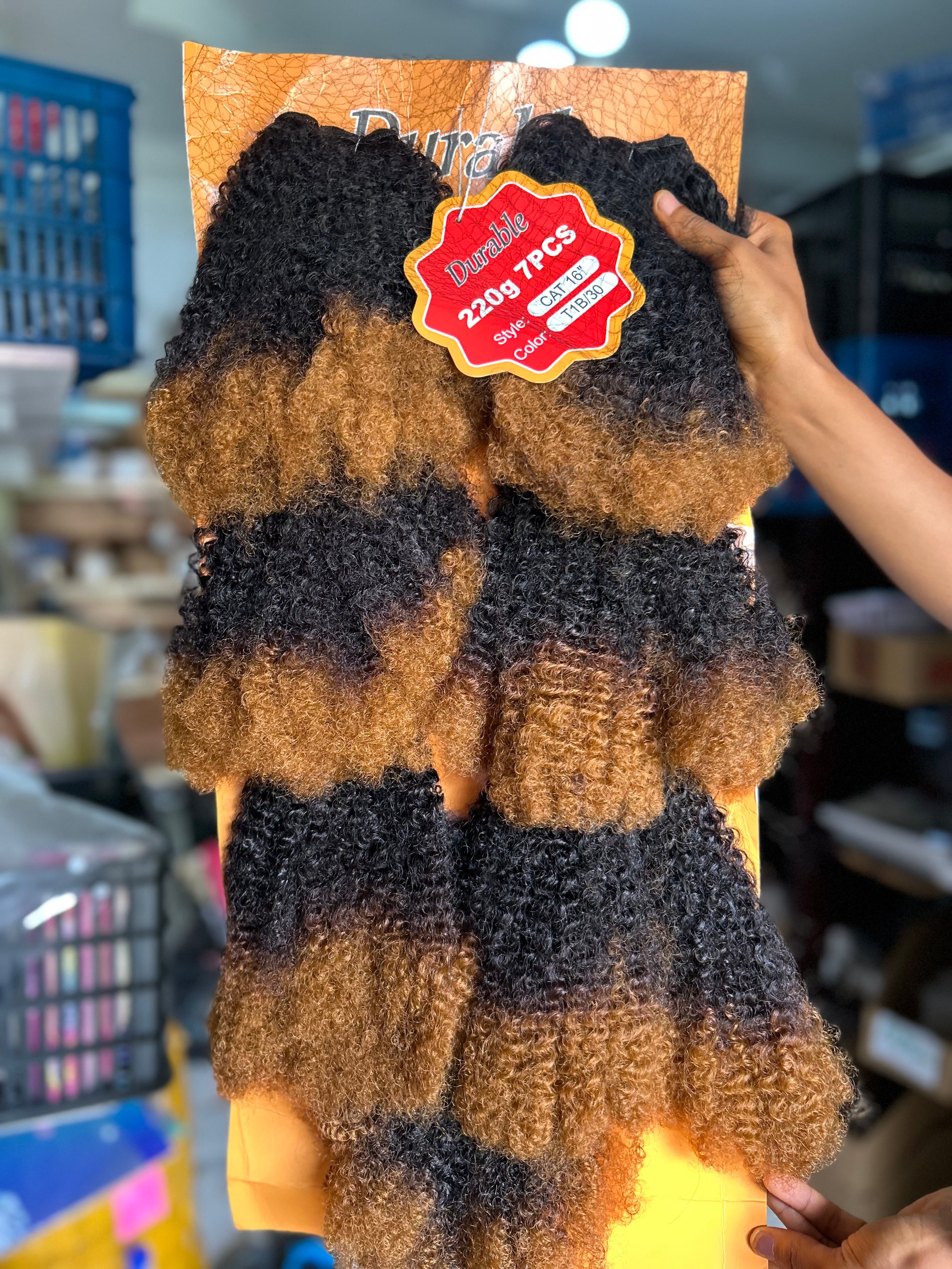 Brazilian Afro Ombre Packet hair  very Soft and water fruendly