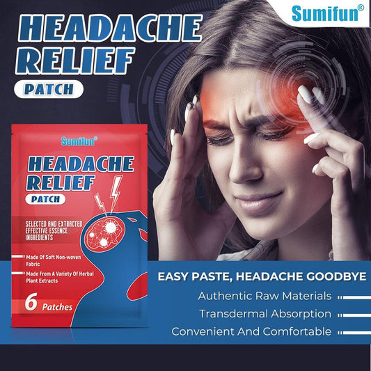 Chronic headache (migraine) relief patches