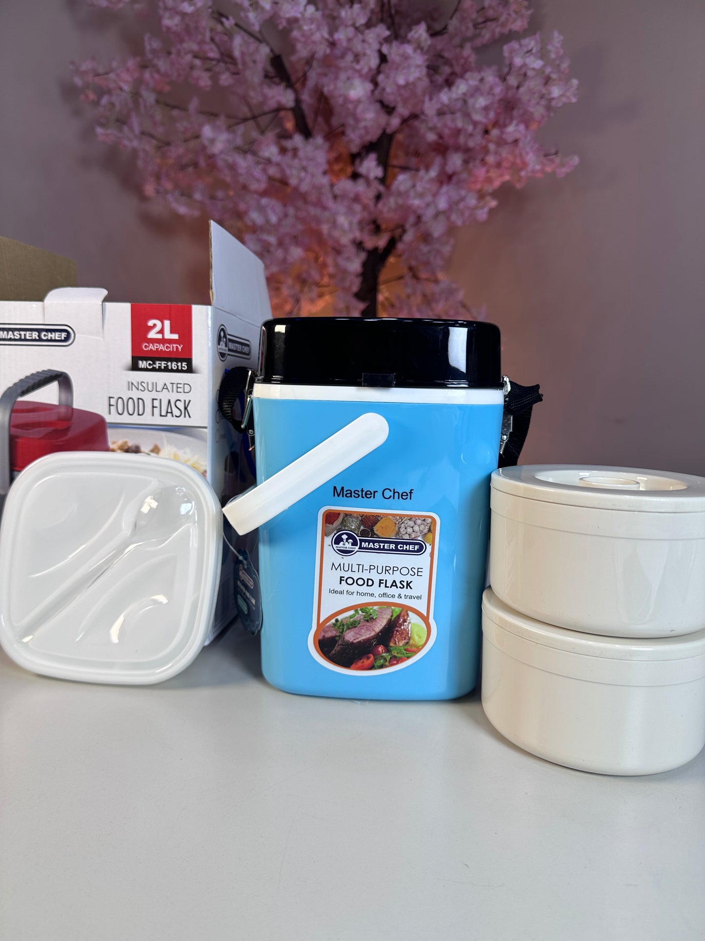 2 Liters Multi purpose food flask- light blue