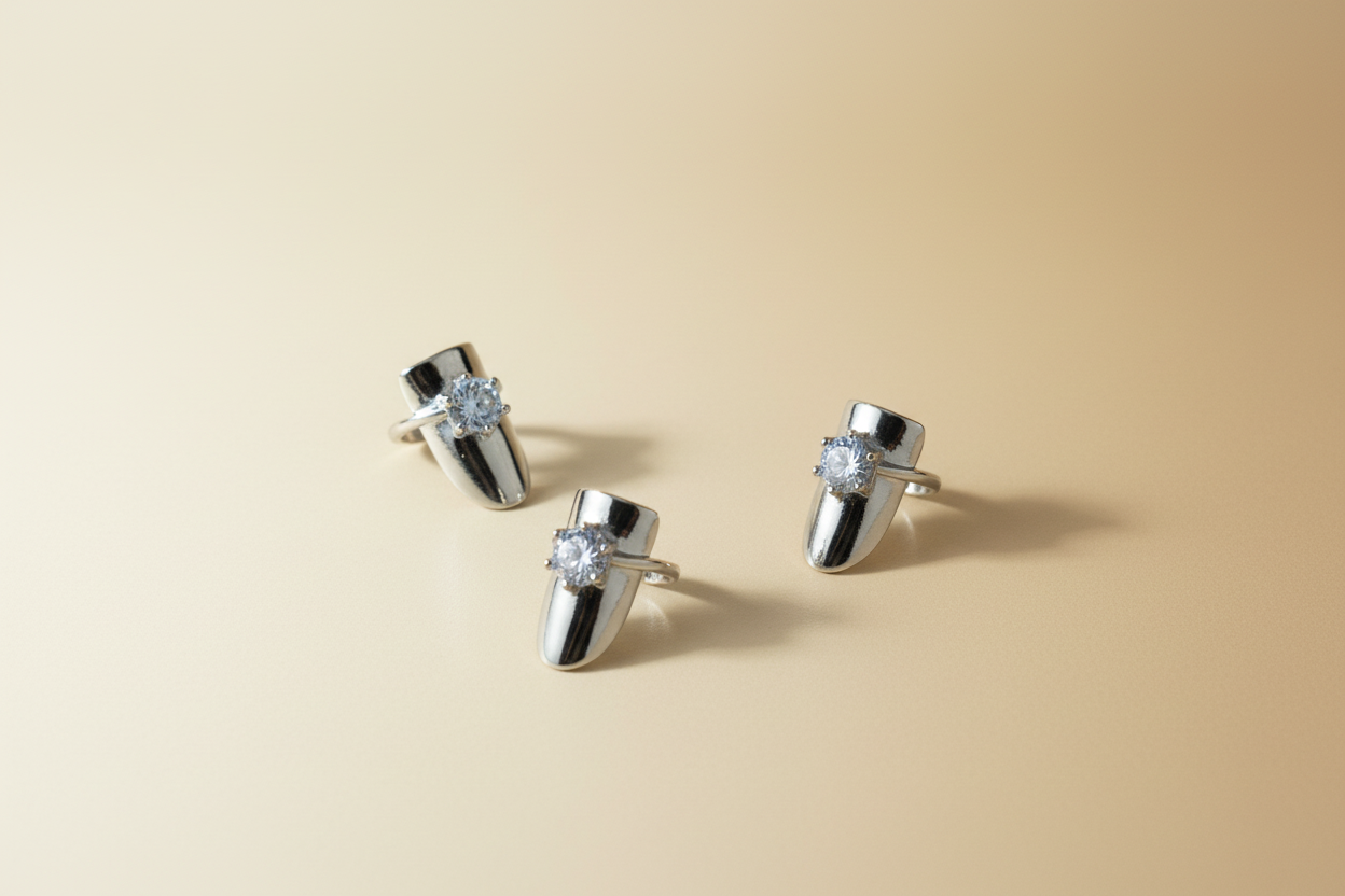 1pcs Silver Medievil fingernail ring | No Tarnish