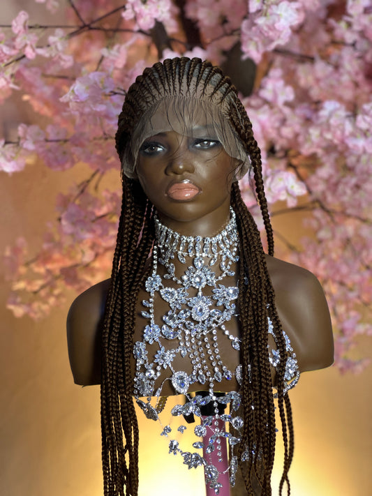 Ghana weaving braided Wig  0014