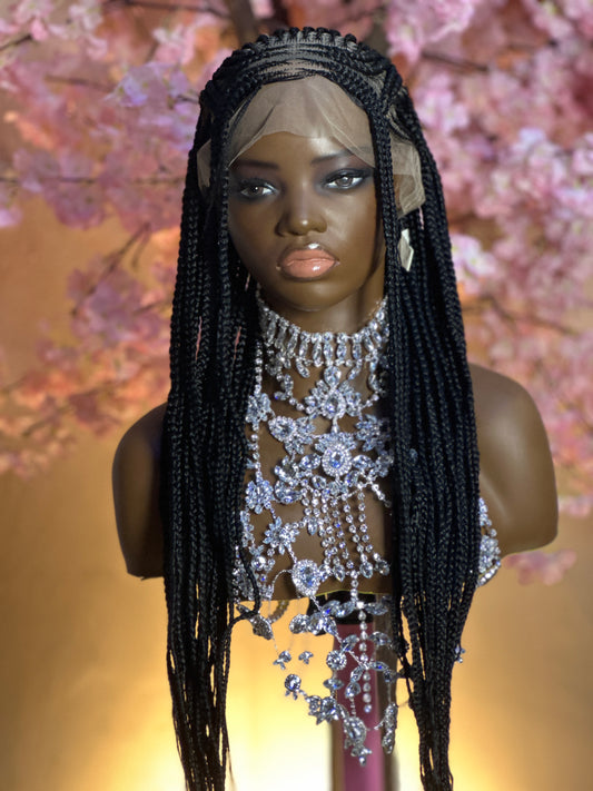 Ghana weaving braided Wig  0013