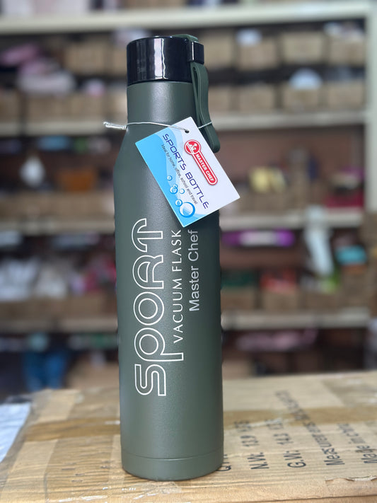Sports vacuum flask 900ml 24hours hot or cold retention - green