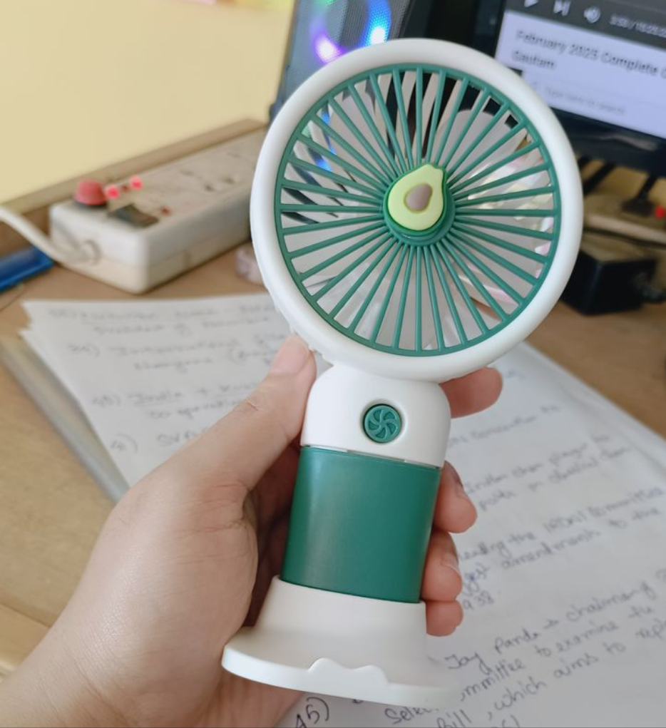 Mini Portable fan Table Study Fan with  Phone holder