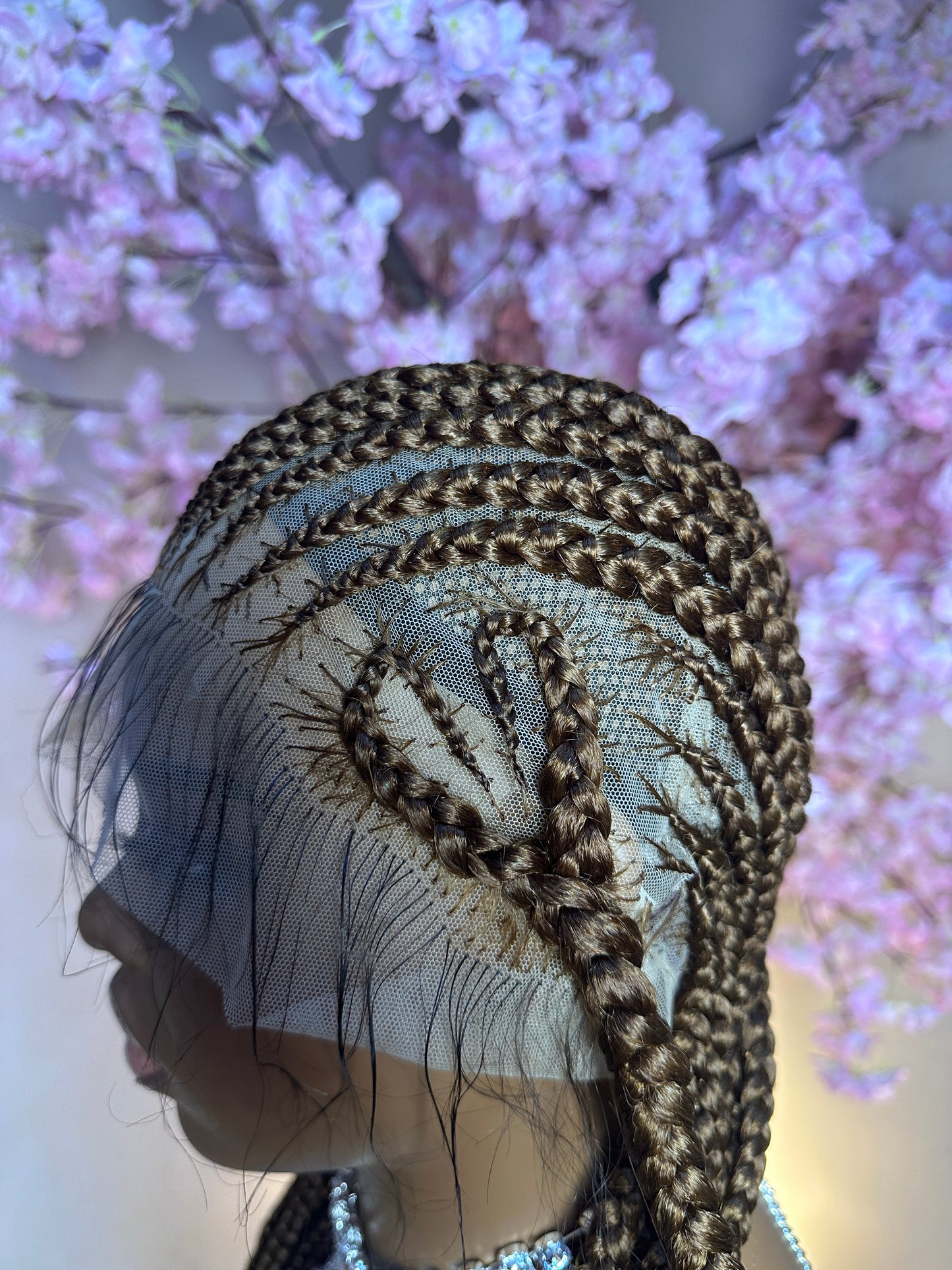 Ghana weaving braided Wig  0014