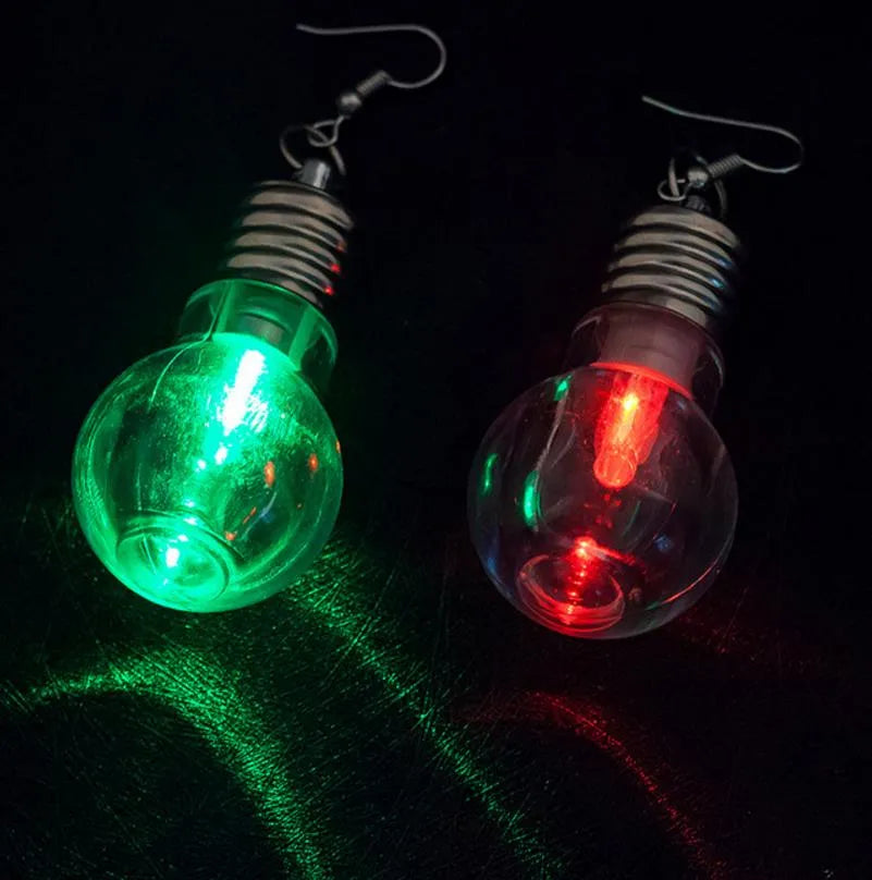 Led light bulb dangle earrings High Fashion Jewelry for Parties and Clubbing