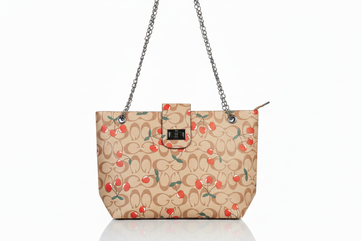 Nude - Forbiden fruit Coach Leather tote bag