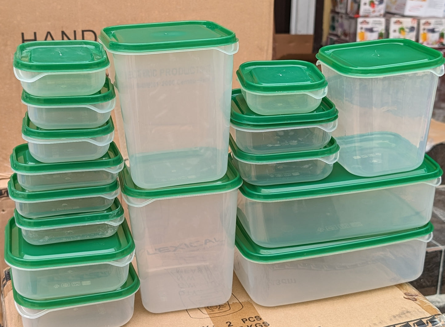 17pcs Fridge storage and left over plates with lids