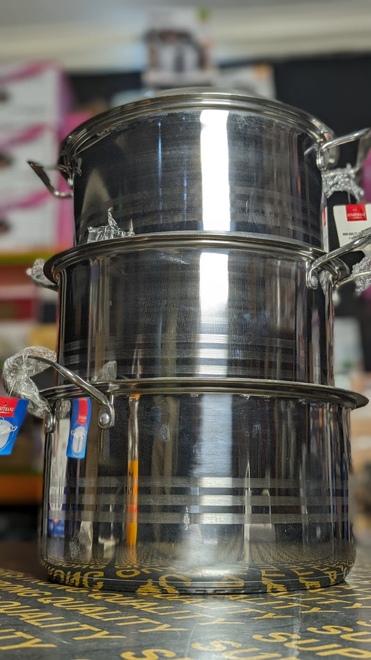 Stnithanz Occasion pot 100 non stick stainless steel ( size 39cm /42cm 45cm) very big