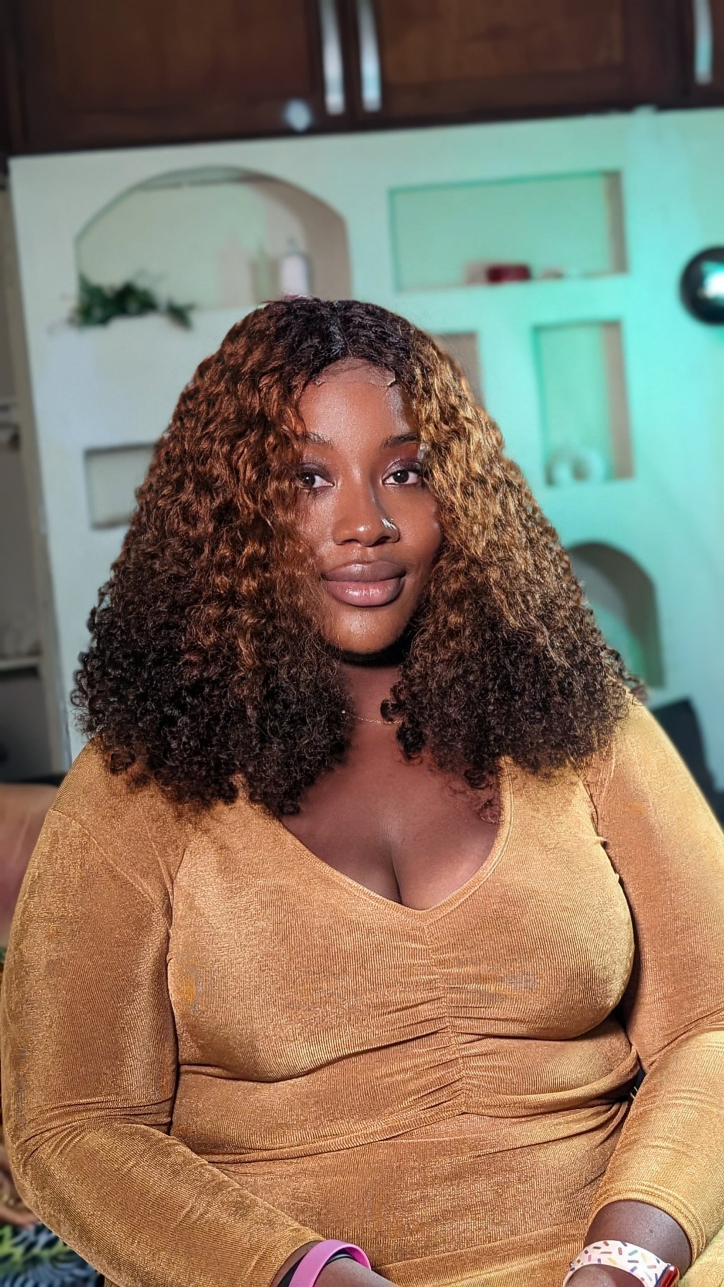 Ombre Pixie  Closure wig  Hair blend