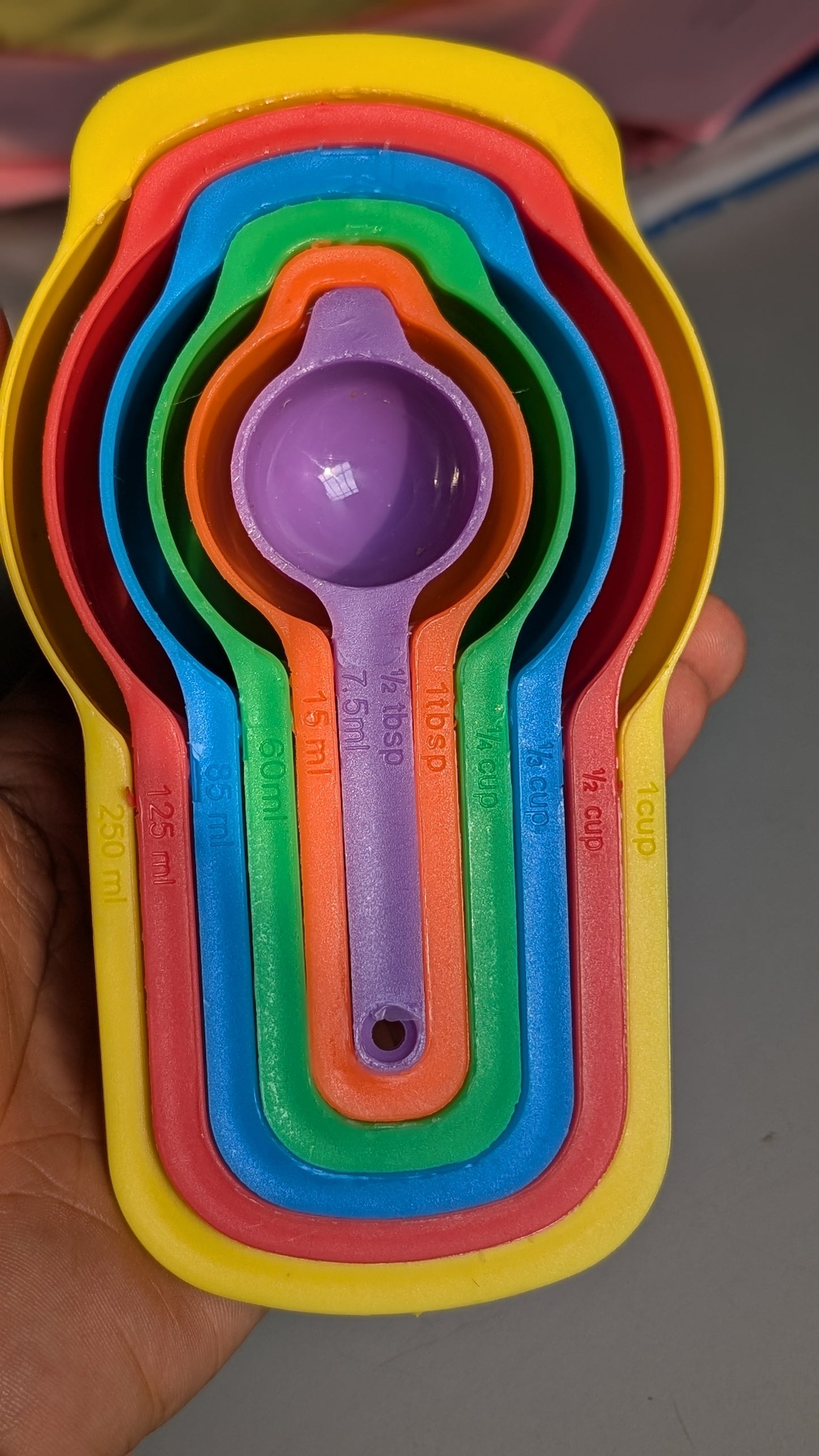 Measuring cup 250ml,125ml,85ml,60ml,15ml,7ml