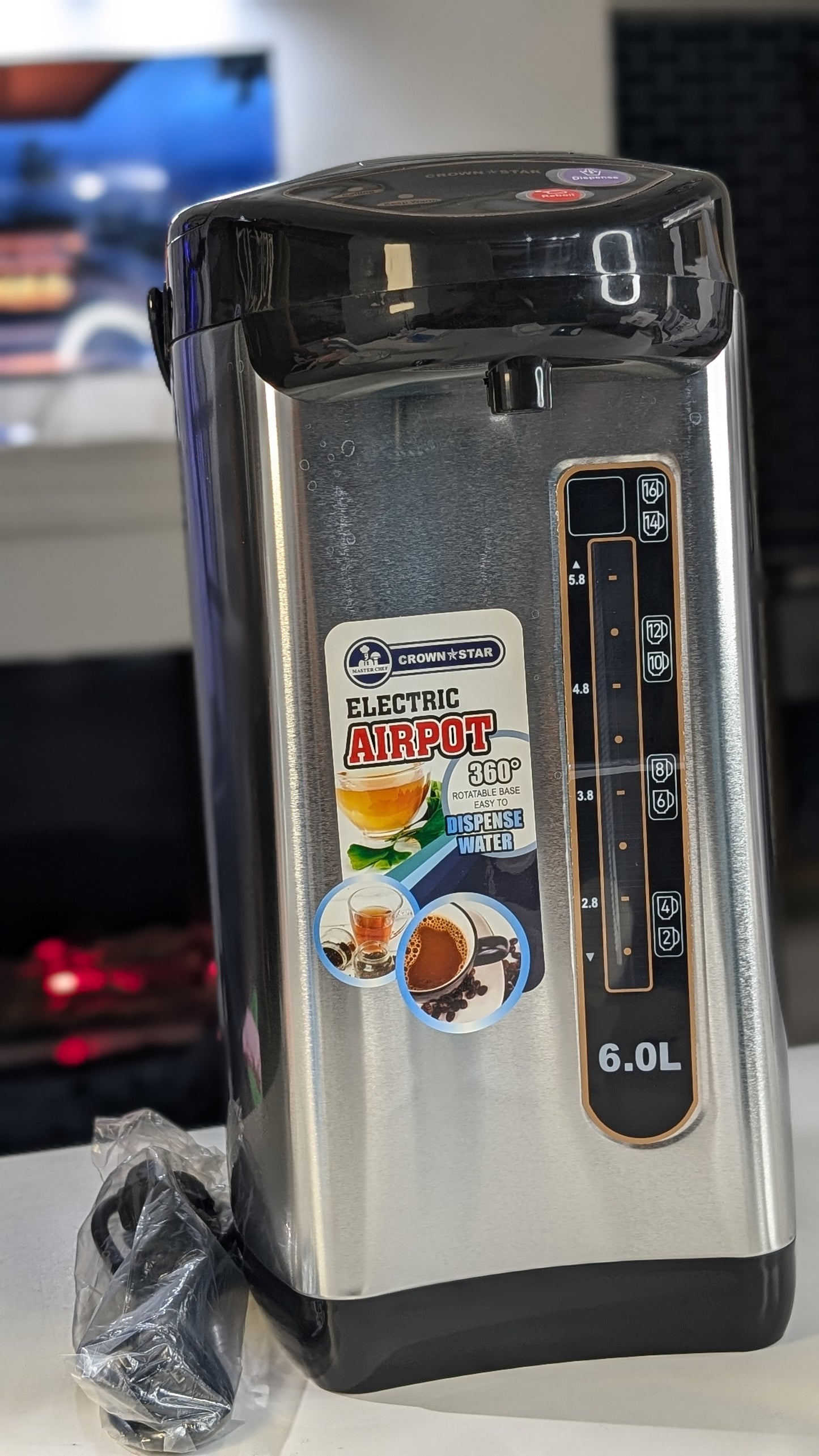 6liters Digital Airport with dispenser Electric Flask kettle