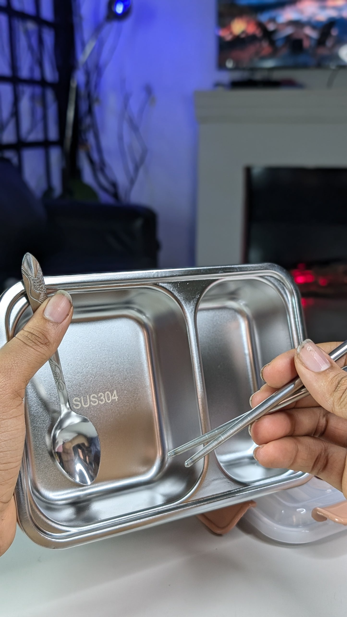 Korean Bento Box Stainless Food Flask- 2 compartments