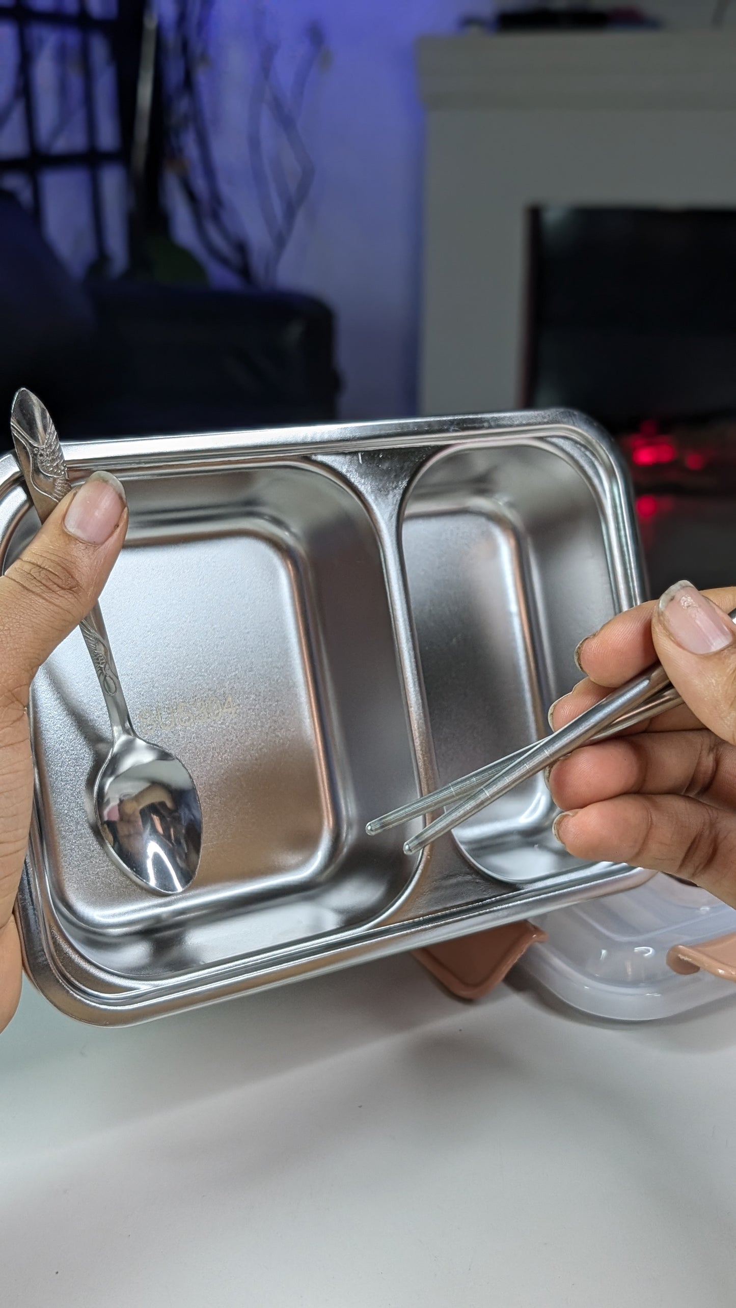 Korean Bento Box Stainless Food Flask- 2 compartments