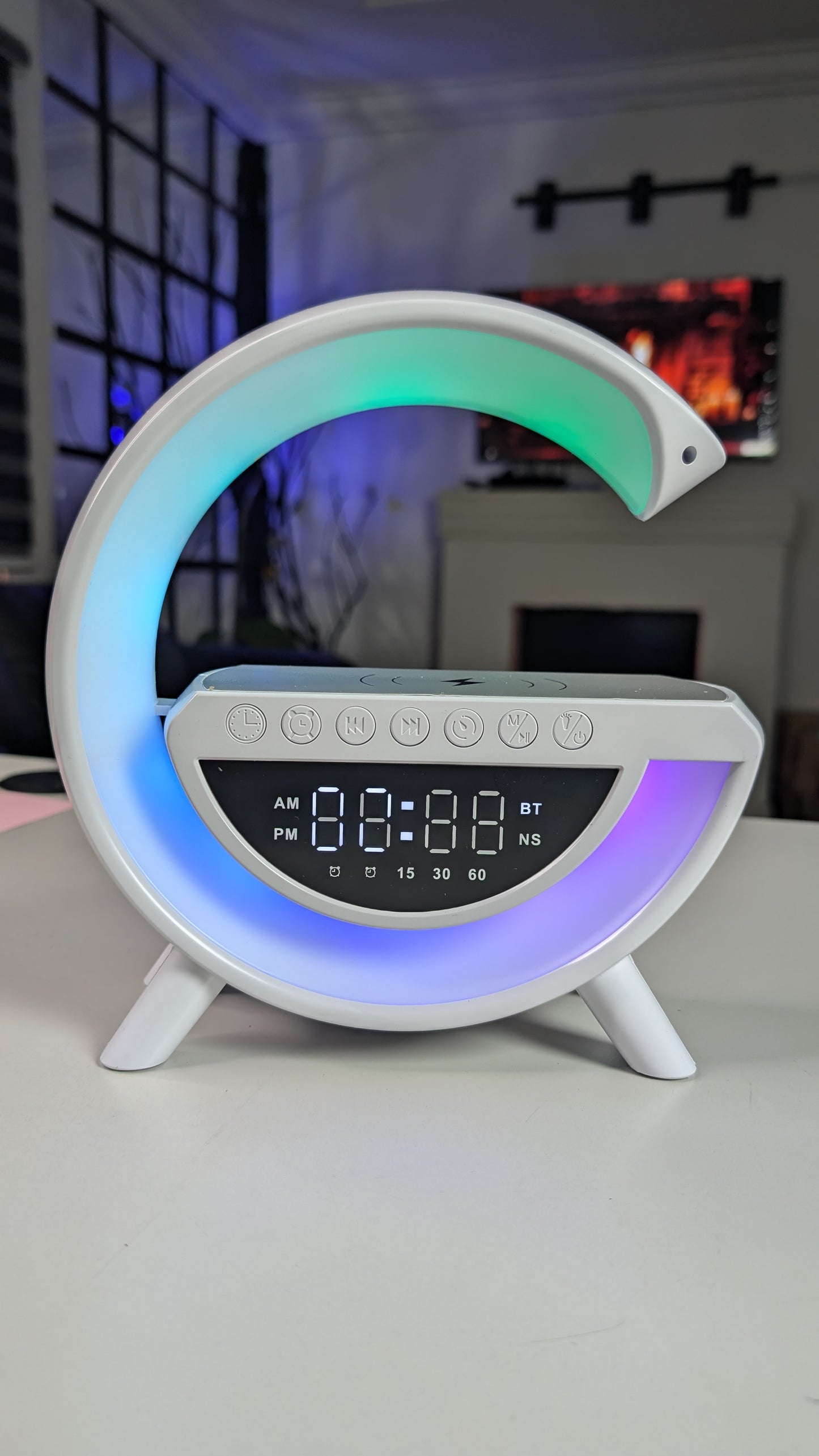 Led wireless phone charging Bluetooth speakers with radio and RGB Light