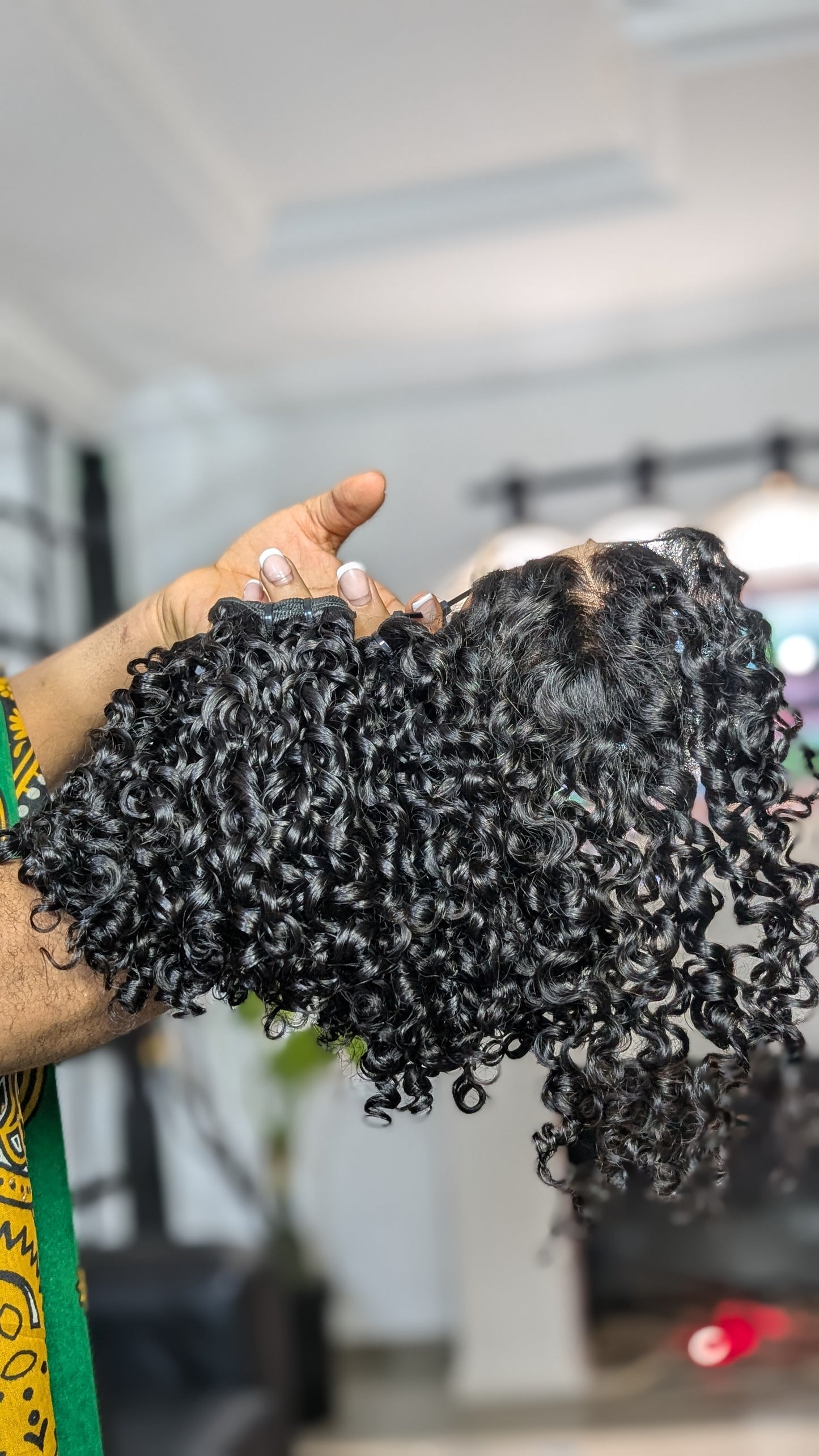 pixie  hair 10 inches with hand made 4 x4  Dawn Virgin 100% human hair bundles