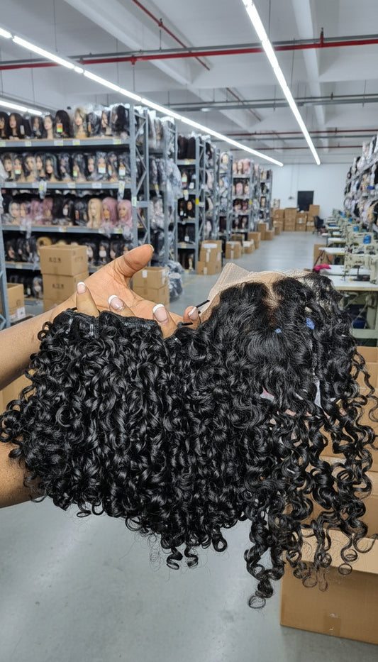 pixie  hair 10 inches with hand made 4 x4  Dawn Virgin 100% human hair bundles