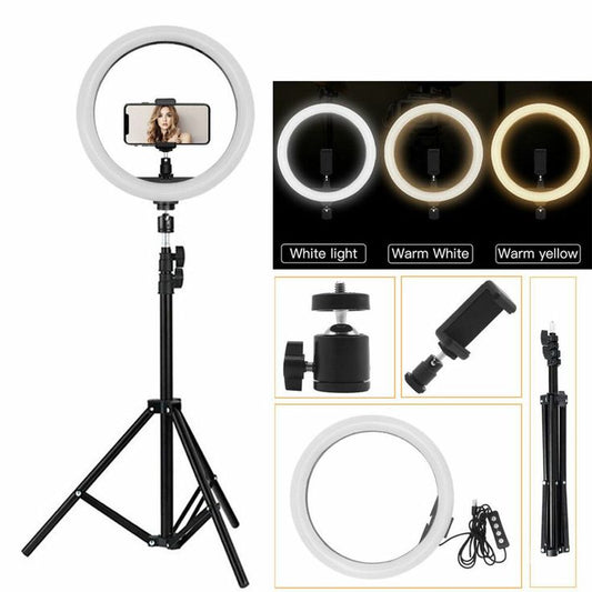 10inches Ringlight with 3 Light Shades +Tripod