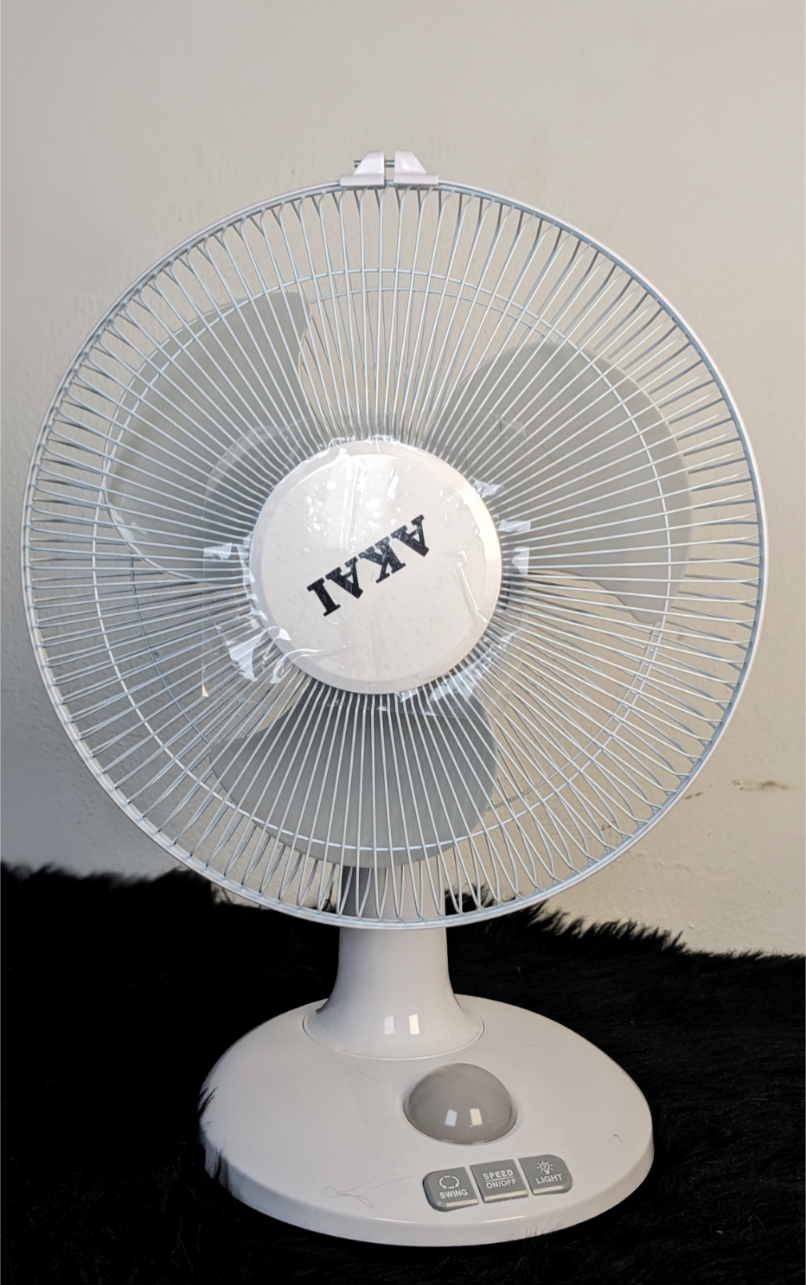 12 inches Long Lasting Rechargeable wall/table Rotating Fan