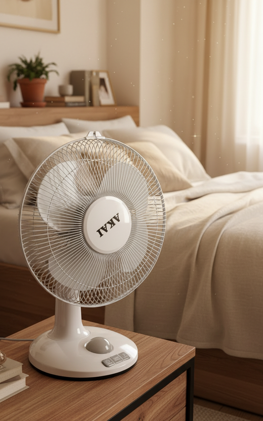 12 inches Long Lasting Rechargeable wall/table Rotating Fan