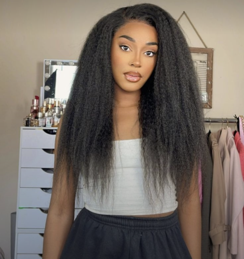 Tfrontal Kinky - hair blend very soft Natural hair texture feels like a Nigerian hair code (TF01)