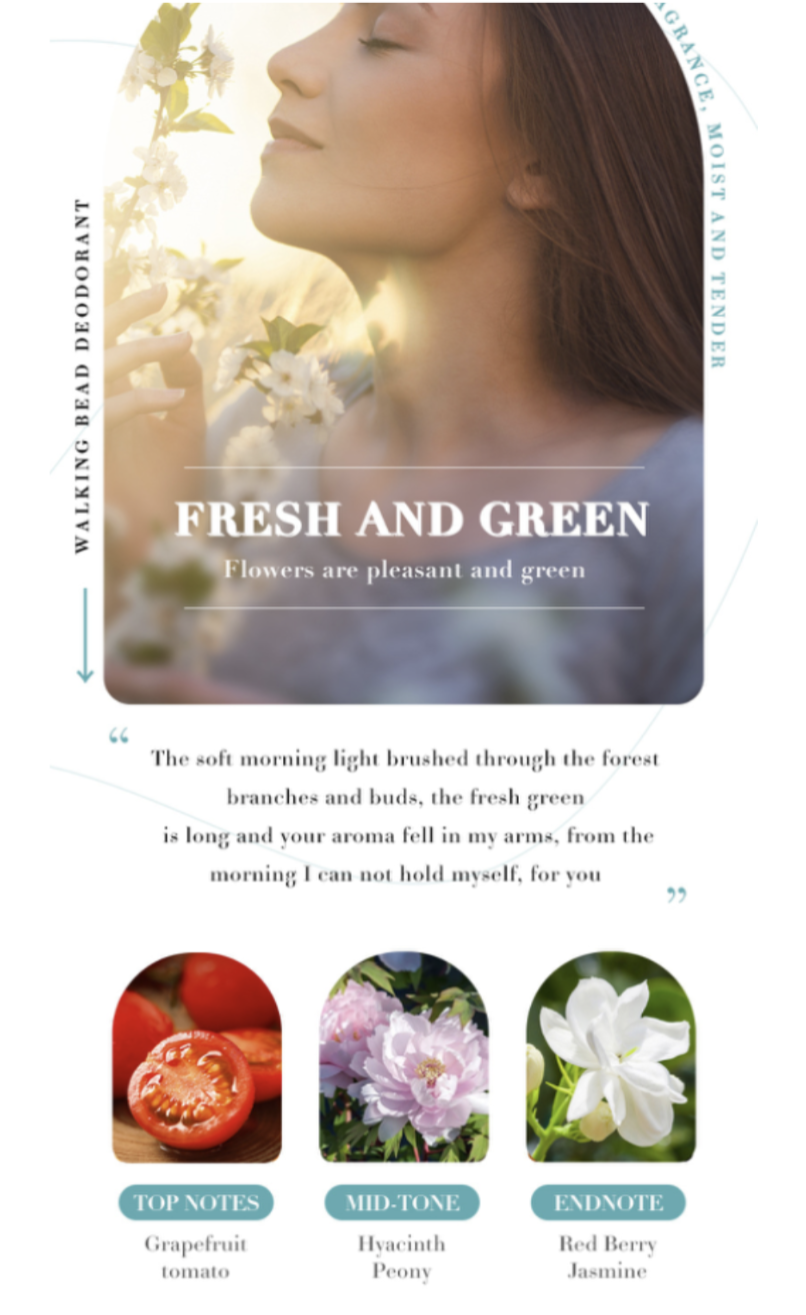 Skin brightening deodorant roll-on