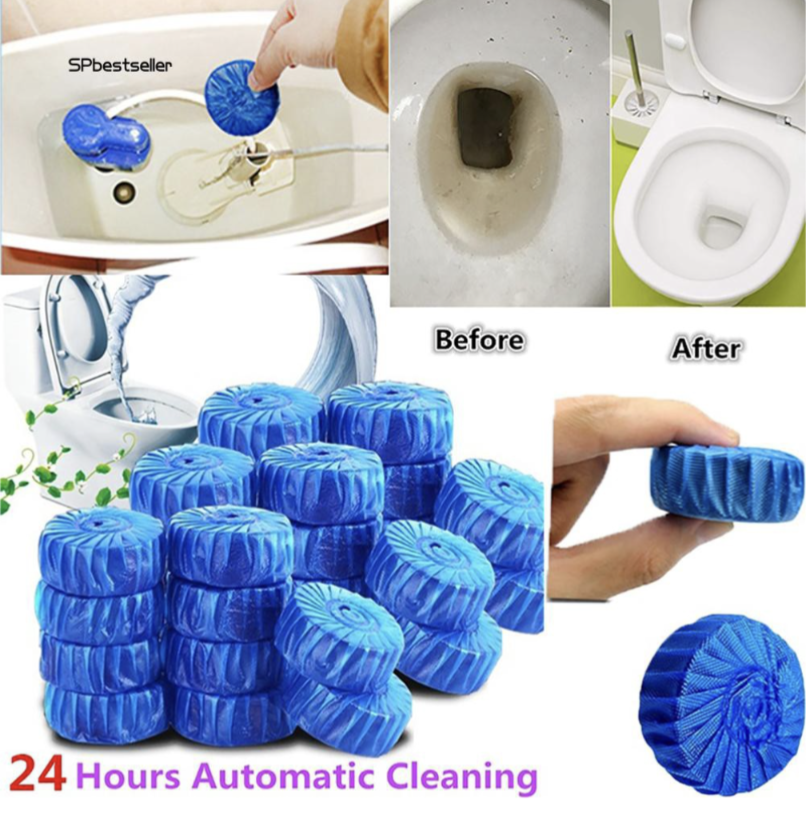 10Pcs Toilet Bowl Tablets Cleaner for Descaling & Deodorizing, Efficient Cleaning Toilet andTank Cleaner