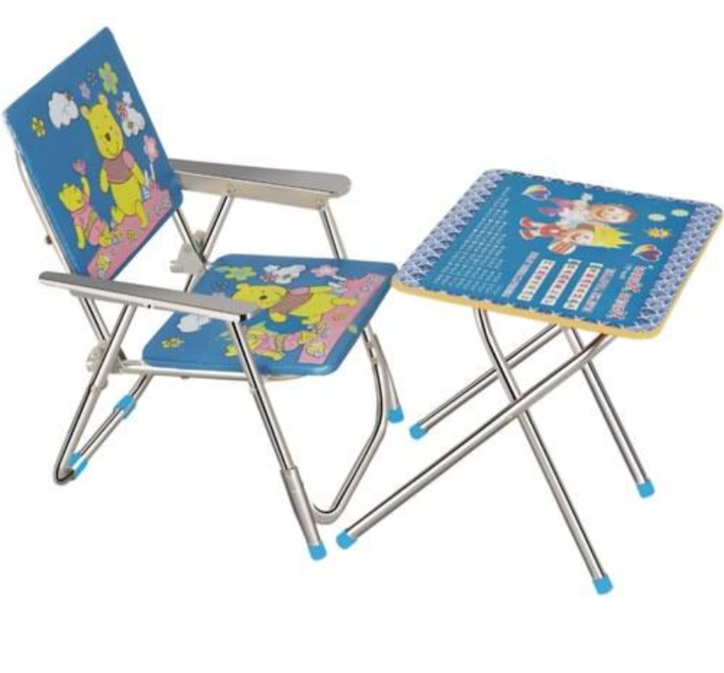 Pink Steel kids Chair and Table